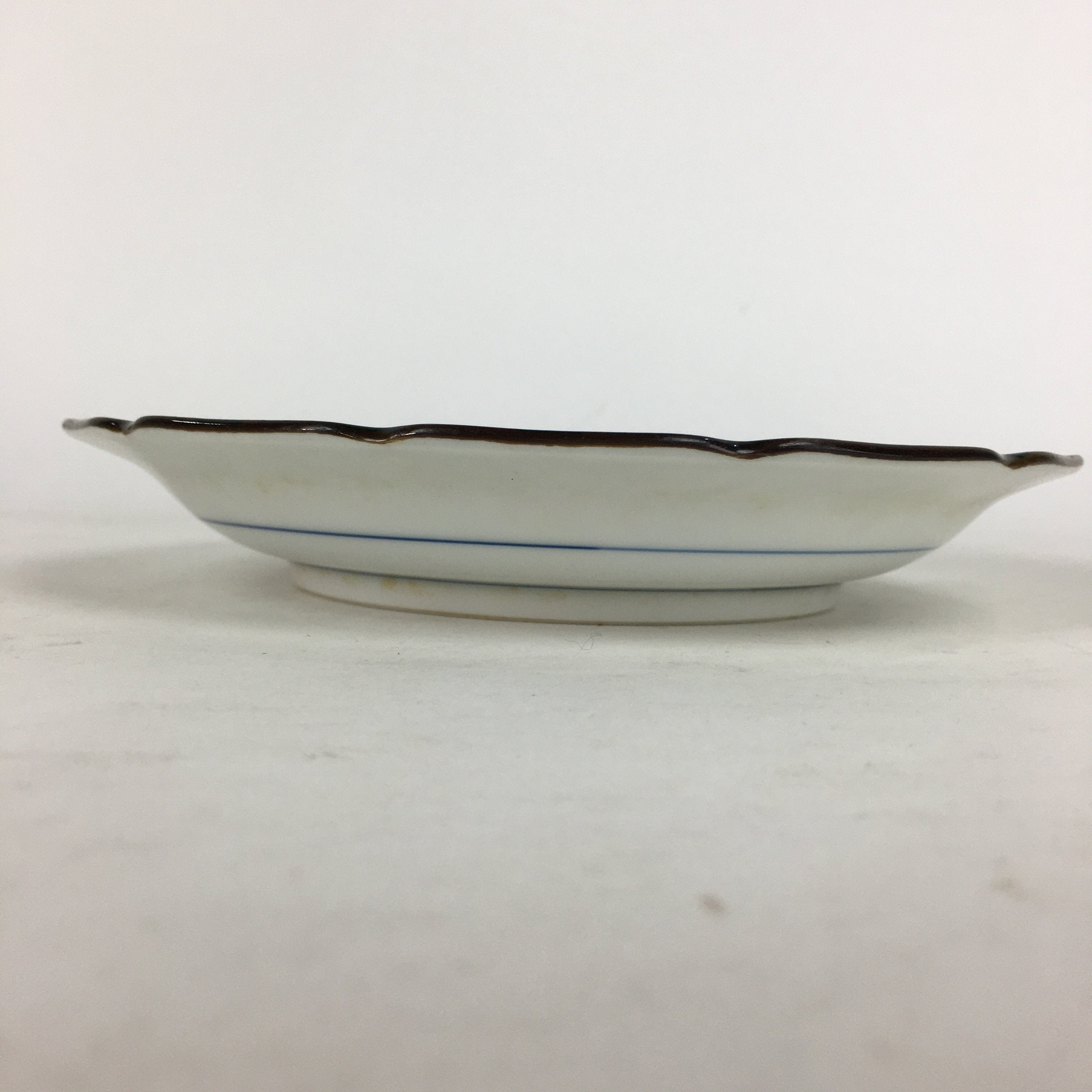 Japanese Porcelain Arita Ware Plate Sara Vtg Blue Sometsuke Round Flower PP663
