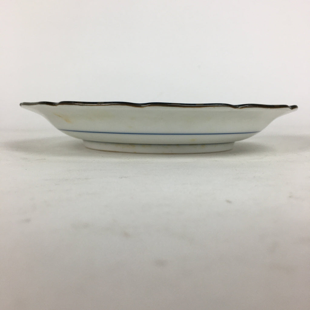 Japanese Porcelain Arita Ware Plate Sara Vtg Blue Sometsuke Round Flower PP663