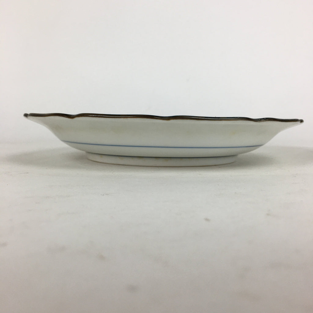 Japanese Porcelain Arita Ware Plate Sara Vtg Blue Sometsuke Round Flower PP663
