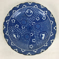 Japanese Porcelain Arita Ware Plate Sara Vtg Blue Sometsuke Round Flower PP663