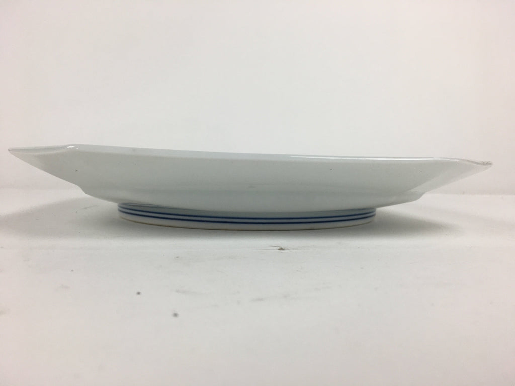 Japanese Porcelain Arita Ware Plate Vtg Square Shape Blue Sometsuke Sara PP748