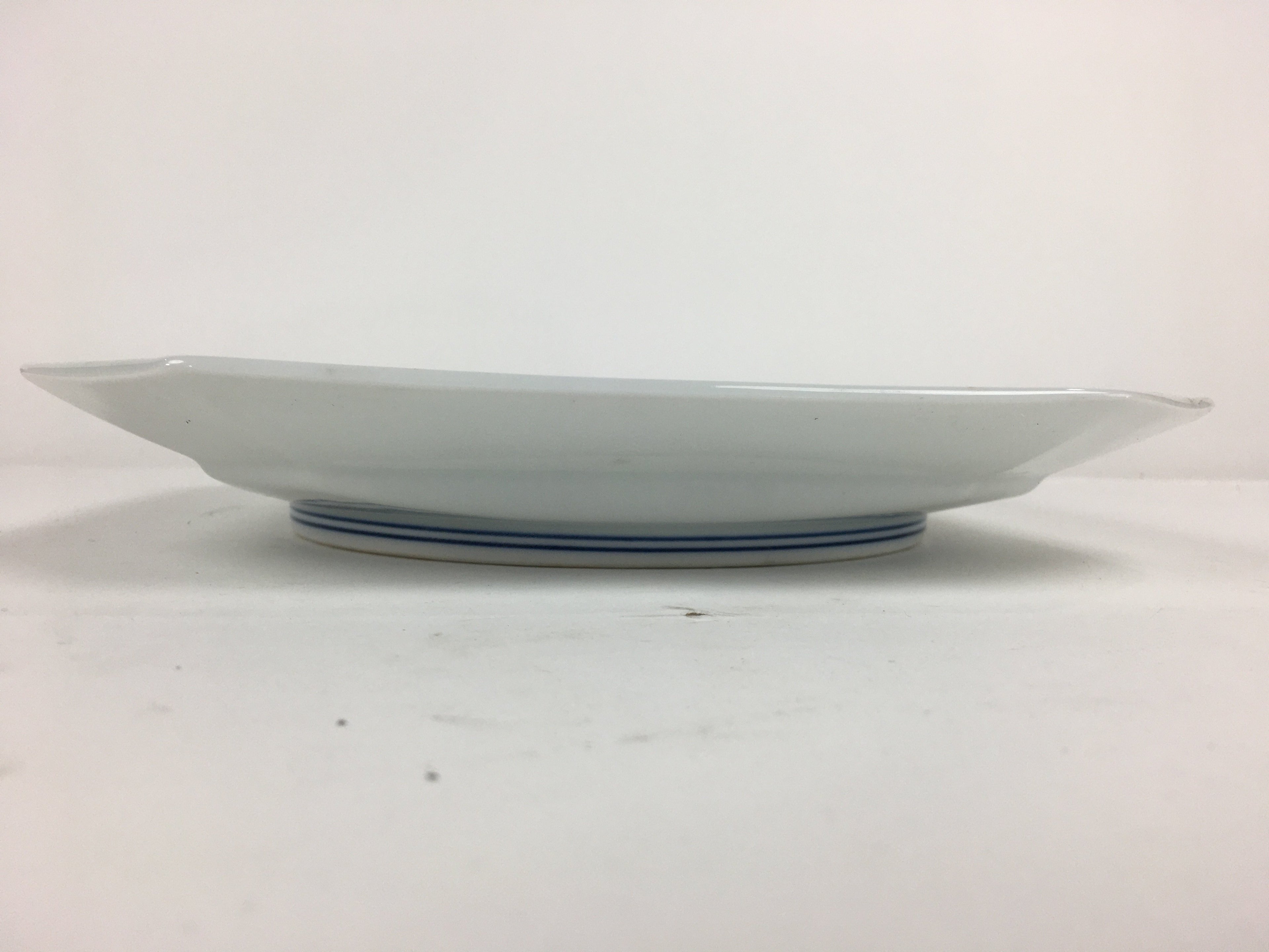 Japanese Porcelain Arita Ware Plate Vtg Square Shape Blue Sometsuke Sara PP748