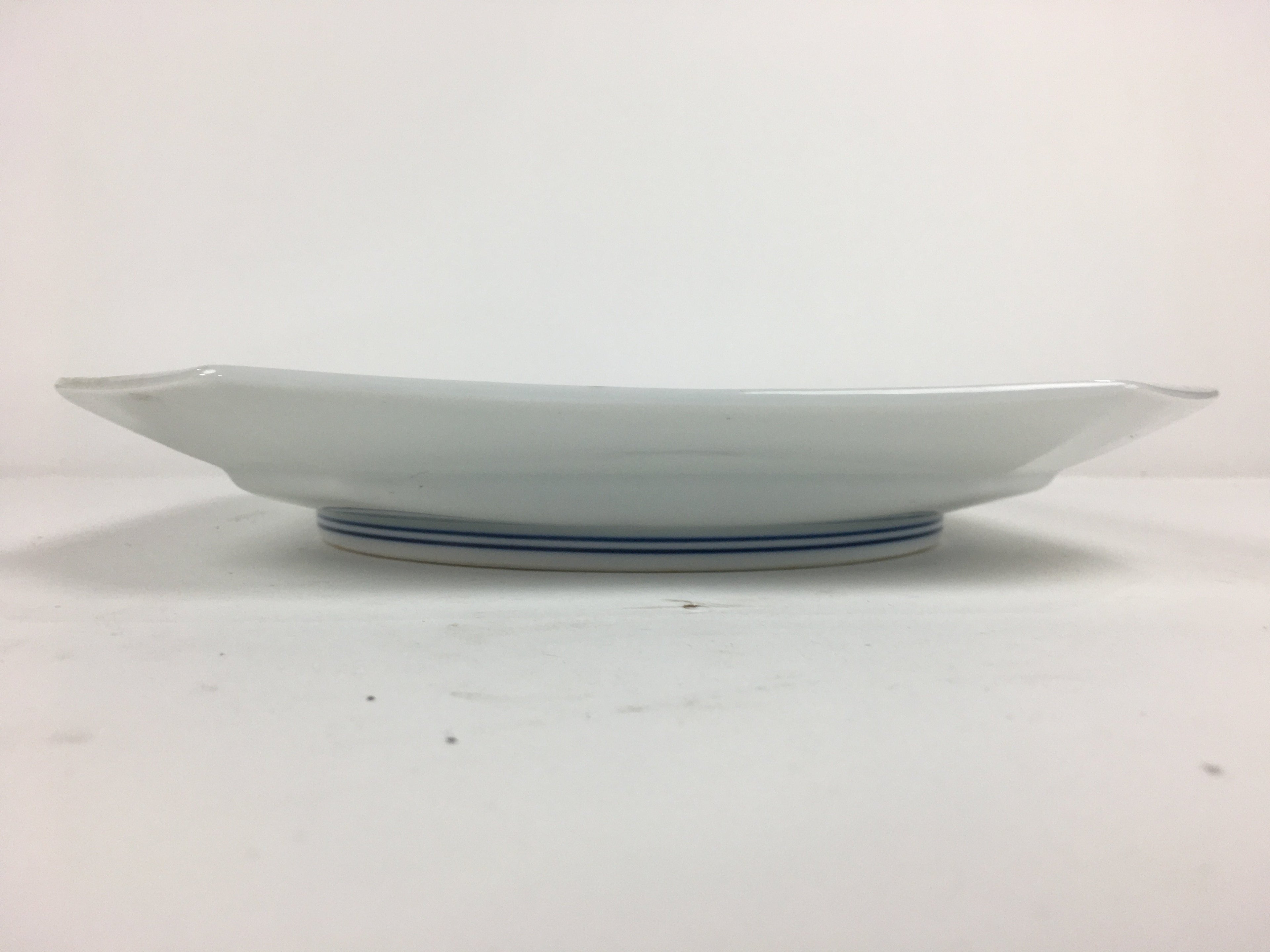 Japanese Porcelain Arita Ware Plate Vtg Square Shape Blue Sometsuke Sara PP748