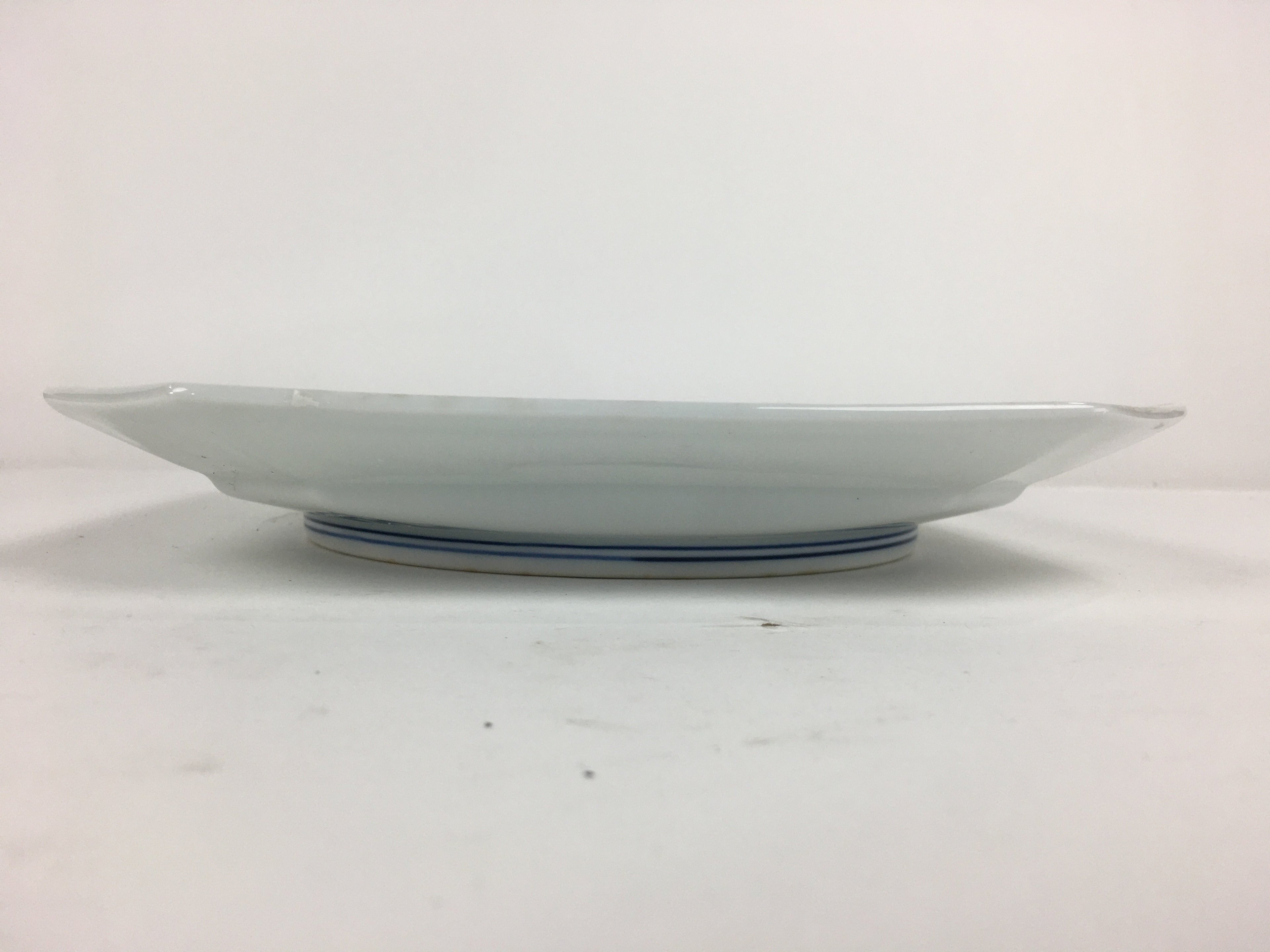 Japanese Porcelain Arita Ware Plate Vtg Square Shape Blue Sometsuke Sara PP748
