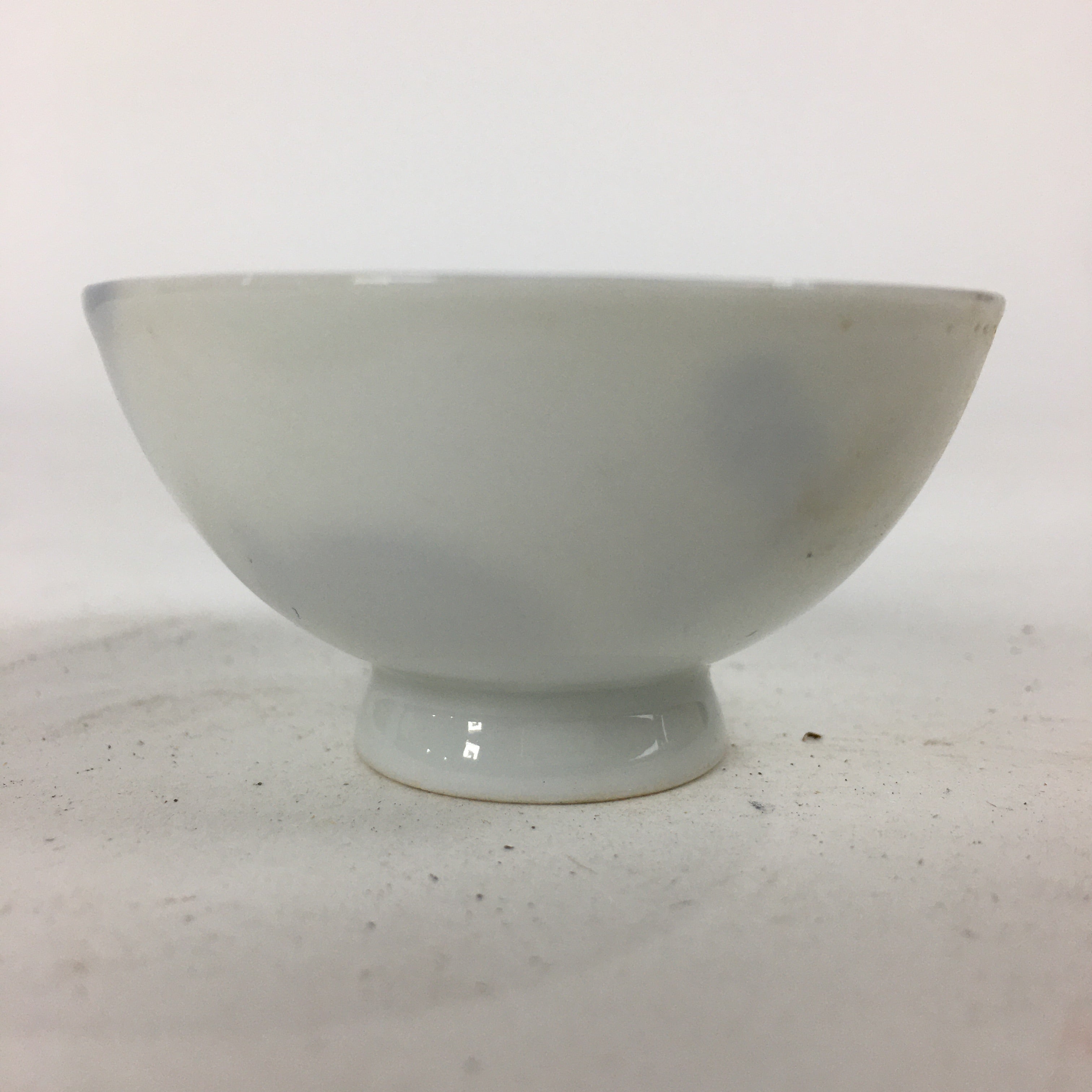Japanese Porcelain Arita Ware Sake Cup Vtg Guinomi Ochoko Blue Persimmon GU992