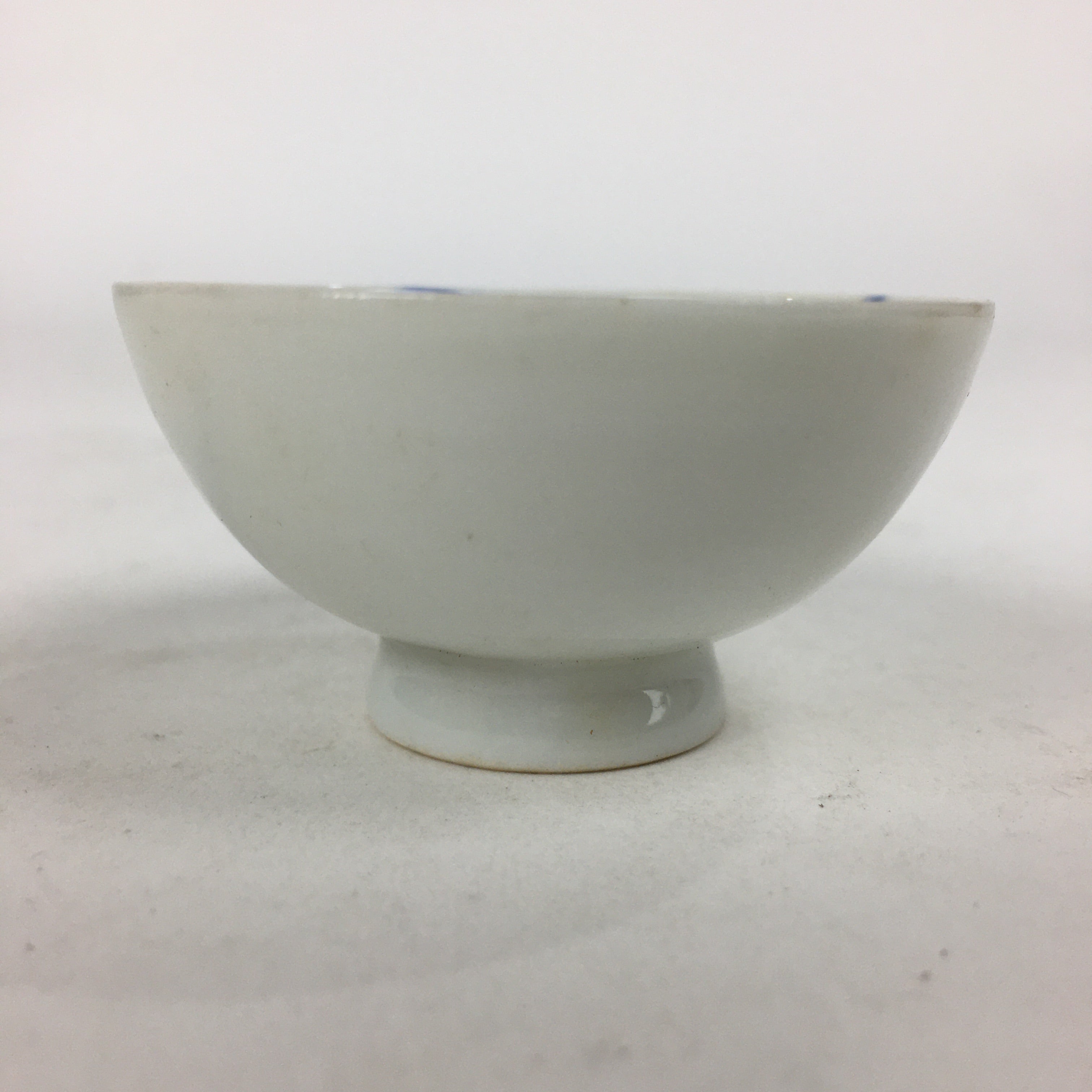 Japanese Porcelain Arita Ware Sake Cup Vtg Guinomi Ochoko Blue Persimmon GU995