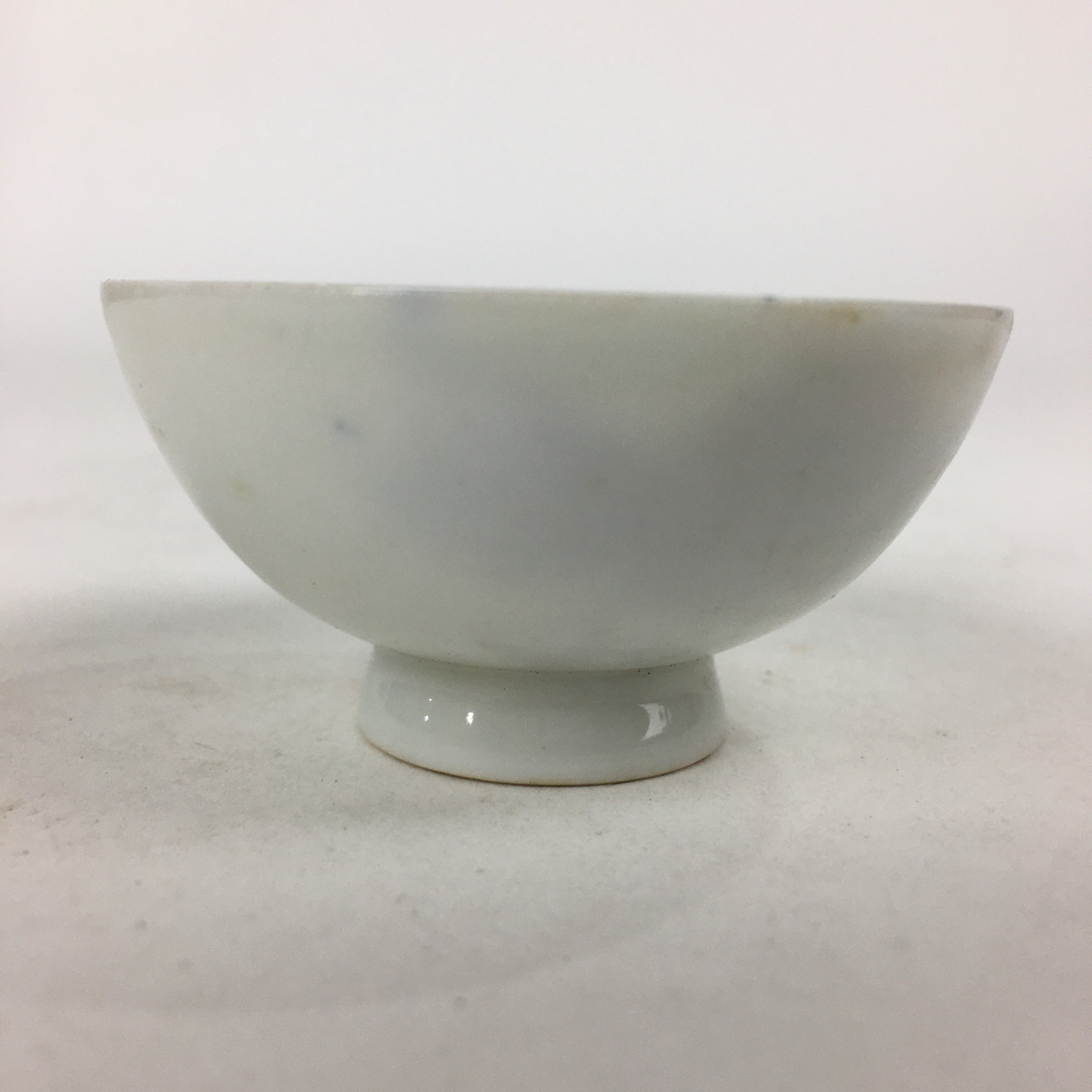 Japanese Porcelain Arita Ware Sake Cup Vtg Guinomi Ochoko Blue Persimmon GU995