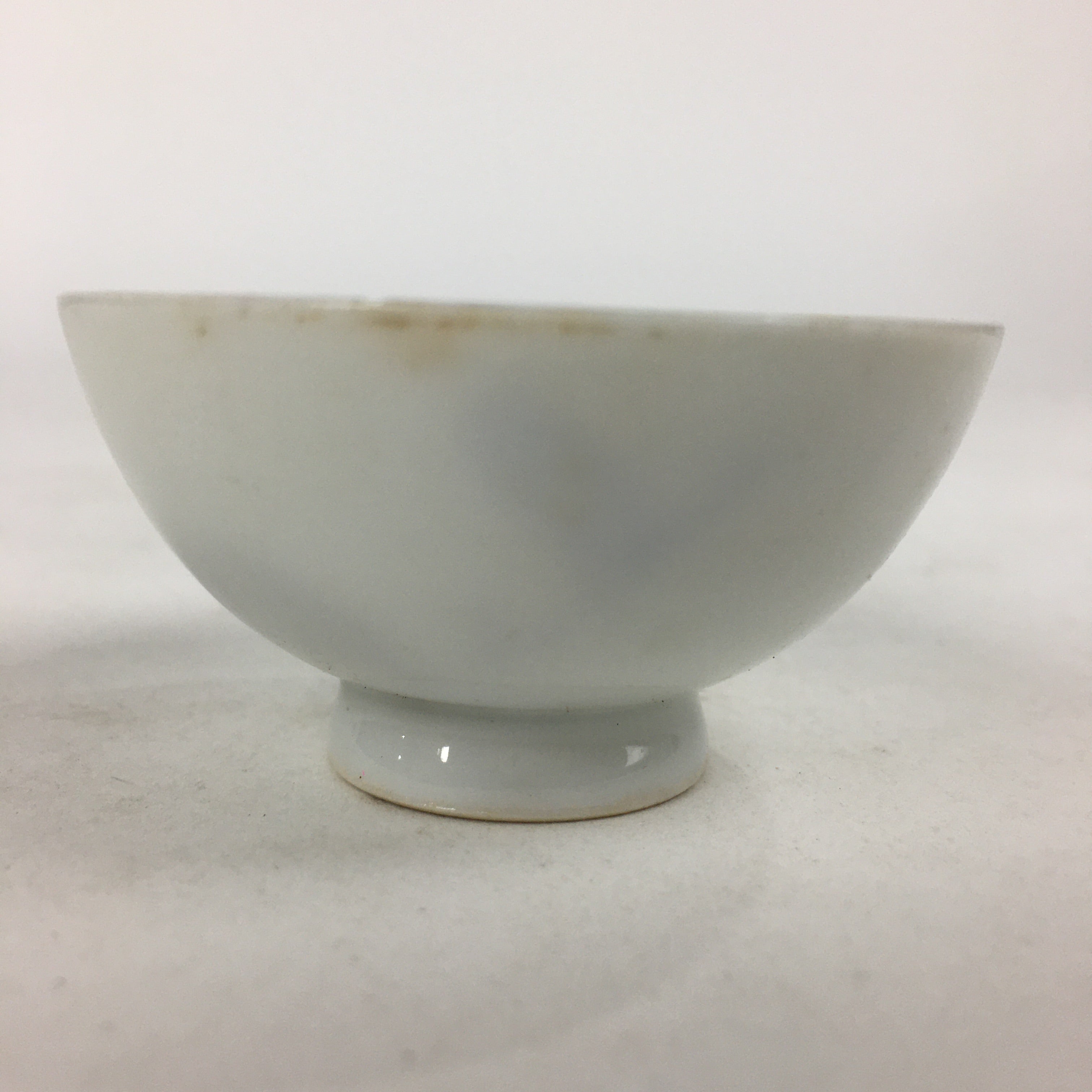 Japanese Porcelain Arita Ware Sake Cup Vtg Guinomi Ochoko Blue Persimmon GU996