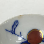 Japanese Porcelain Arita Ware Sake Cup Vtg Guinomi Ochoko Blue Persimmon GU996
