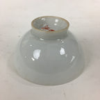 Japanese Porcelain Arita Ware Sake Cup Vtg Guinomi Ochoko Blue Persimmon GU996