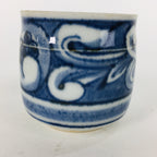 Japanese Porcelain Arita Ware Sake Cup Vtg Guinomi Ochoko Blue Pomegranate GU906