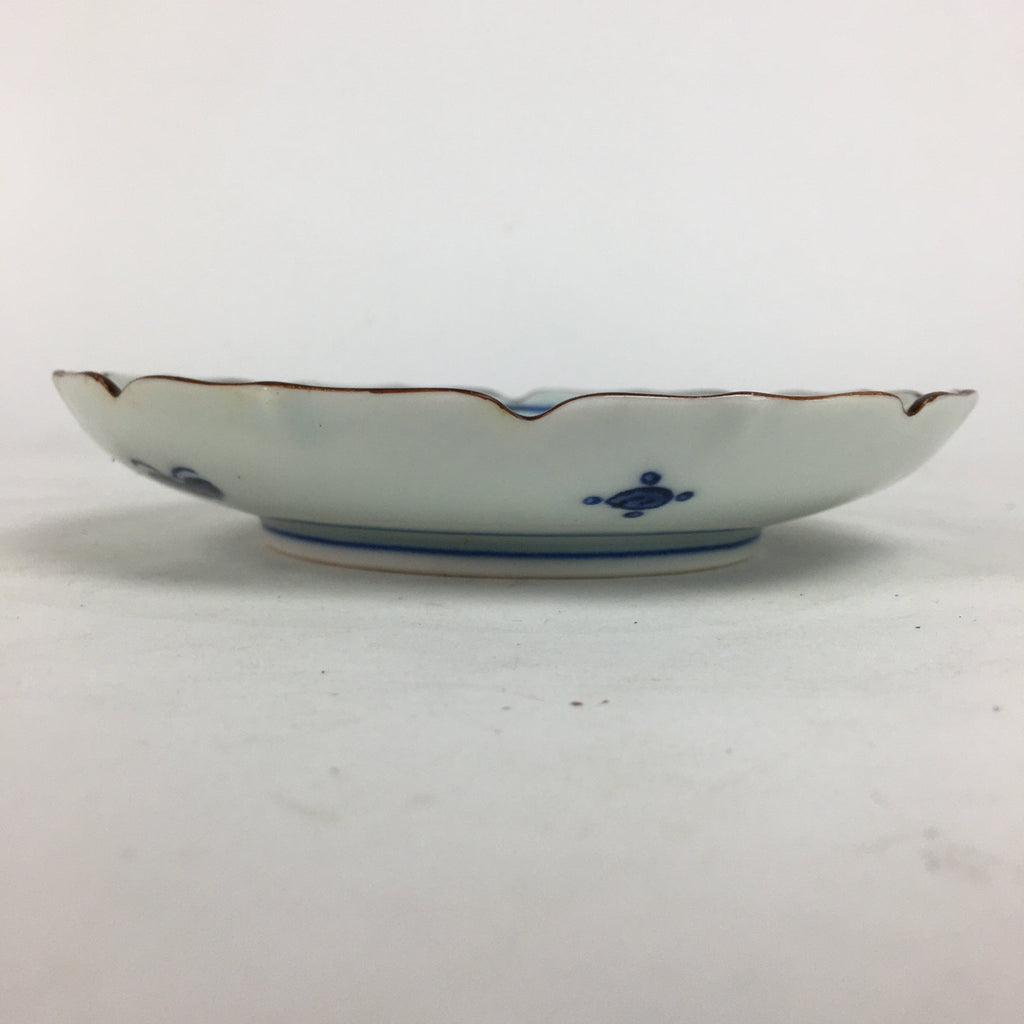 Japanese Porcelain Arita Ware Small Plate Kozara Vtg Kayama Butterfly Flower PP6