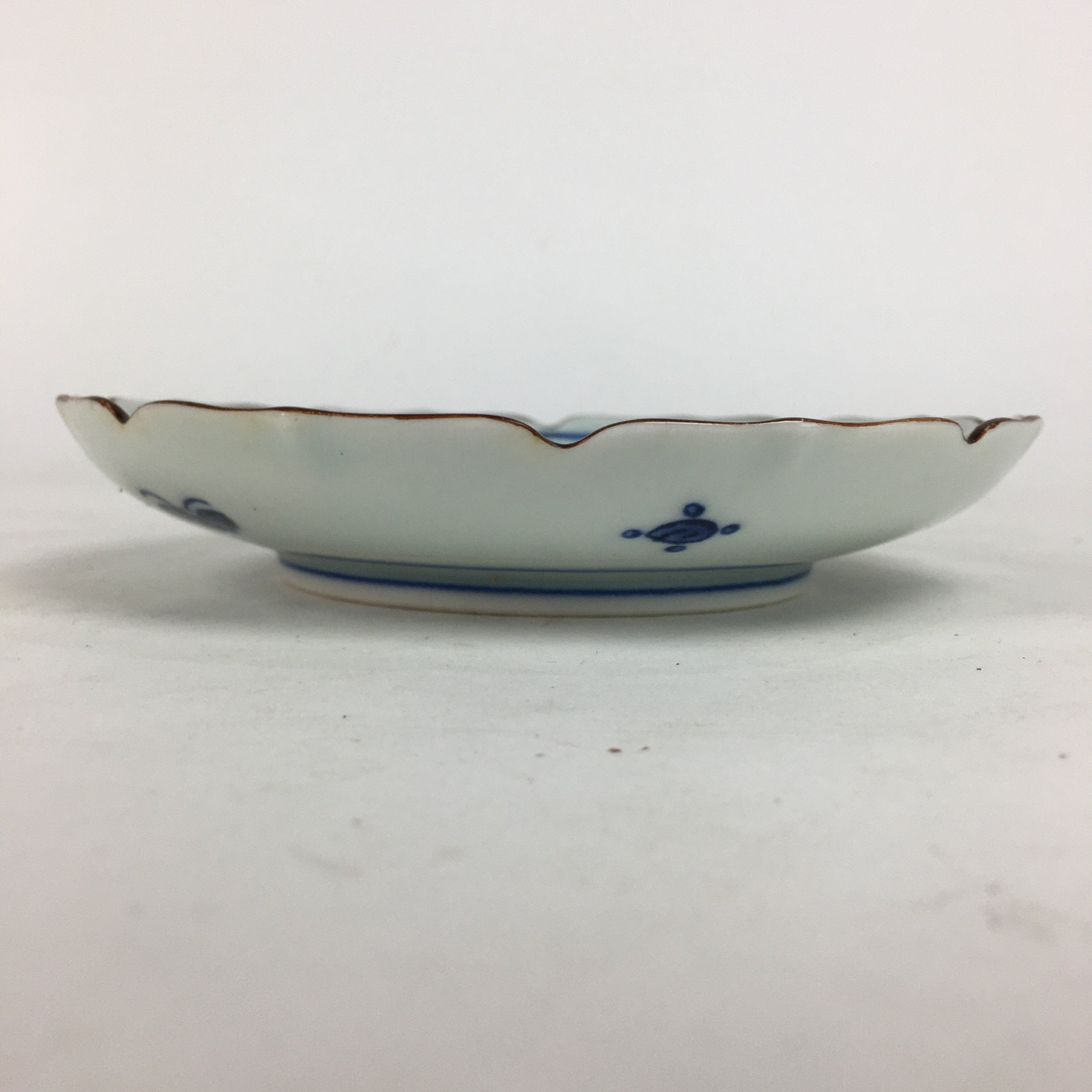Japanese Porcelain Arita Ware Small Plate Kozara Vtg Kayama Butterfly Flower PP6