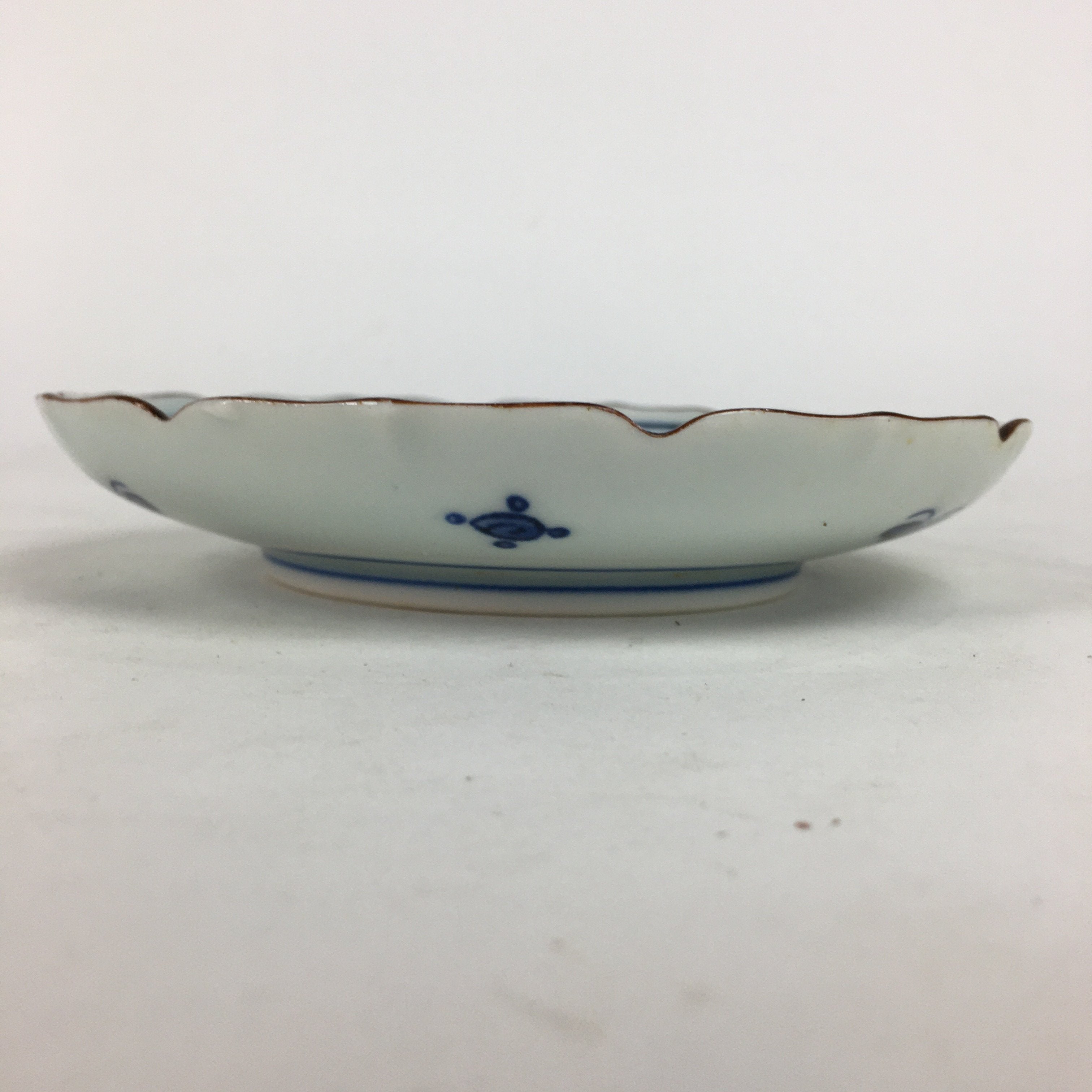 Japanese Porcelain Arita Ware Small Plate Kozara Vtg Kayama Butterfly Flower PP6