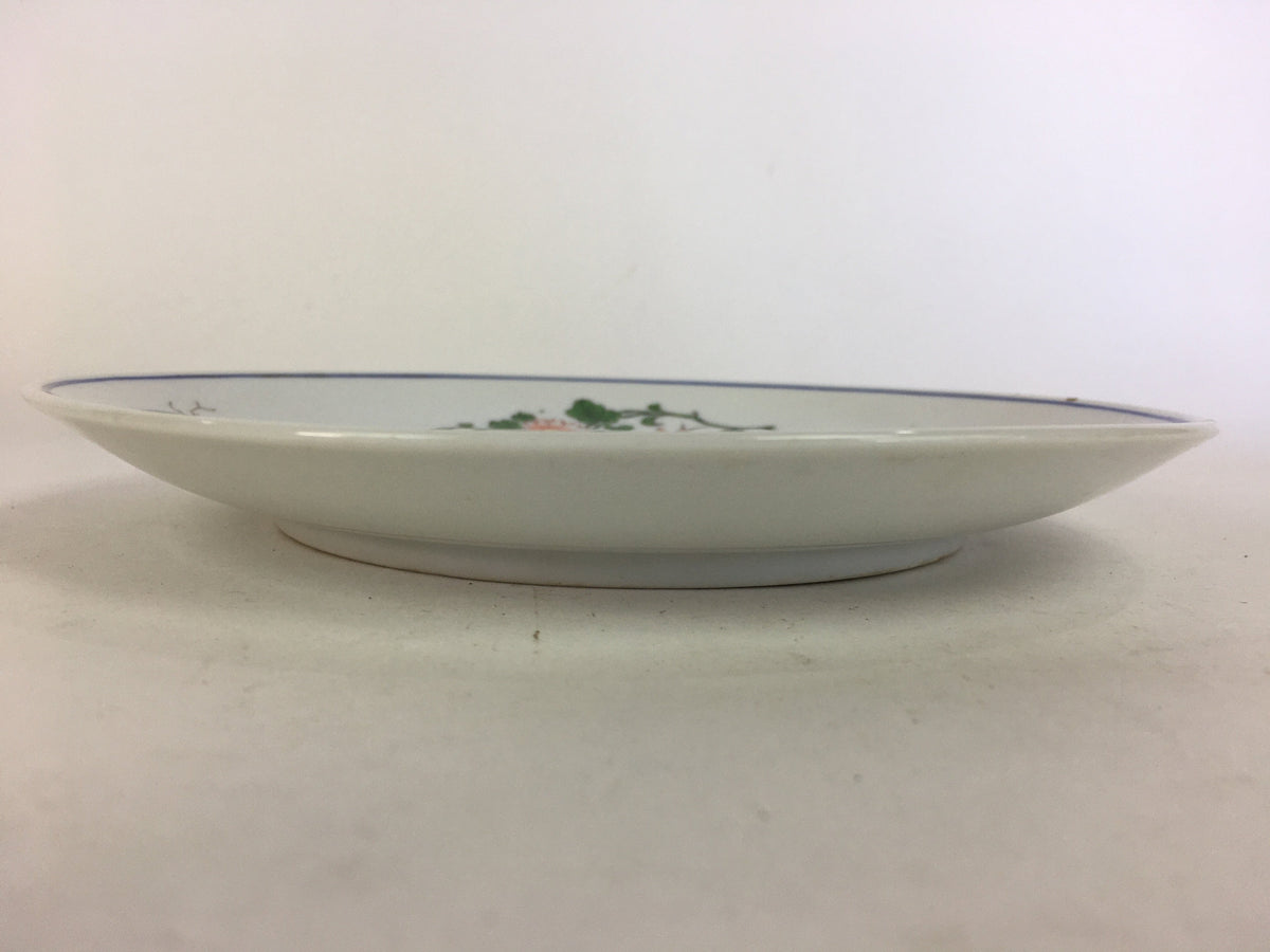 Japanese Porcelain Arita Ware Small Plate Kozara Vtg Round Flower Pattern PP658