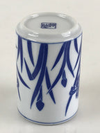 Japanese Porcelain Arita Ware Teacup Yunomi Vtg Blue Sometsuke Iris Sencha TC318