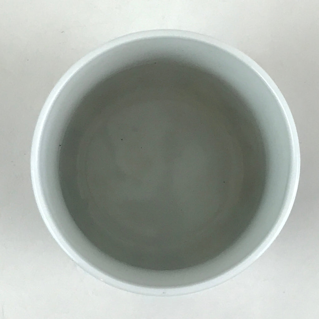 Japanese Porcelain Arita Ware Teacup Yunomi Vtg Blue Sometsuke Iris Sencha TC319
