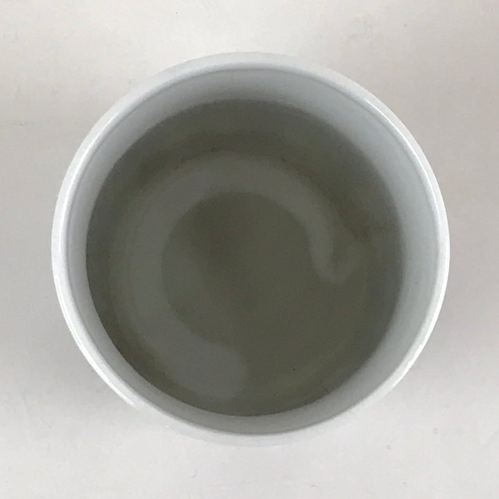 Japanese Porcelain Arita Ware Teacup Yunomi Vtg Blue Sometsuke Iris Sencha TC322