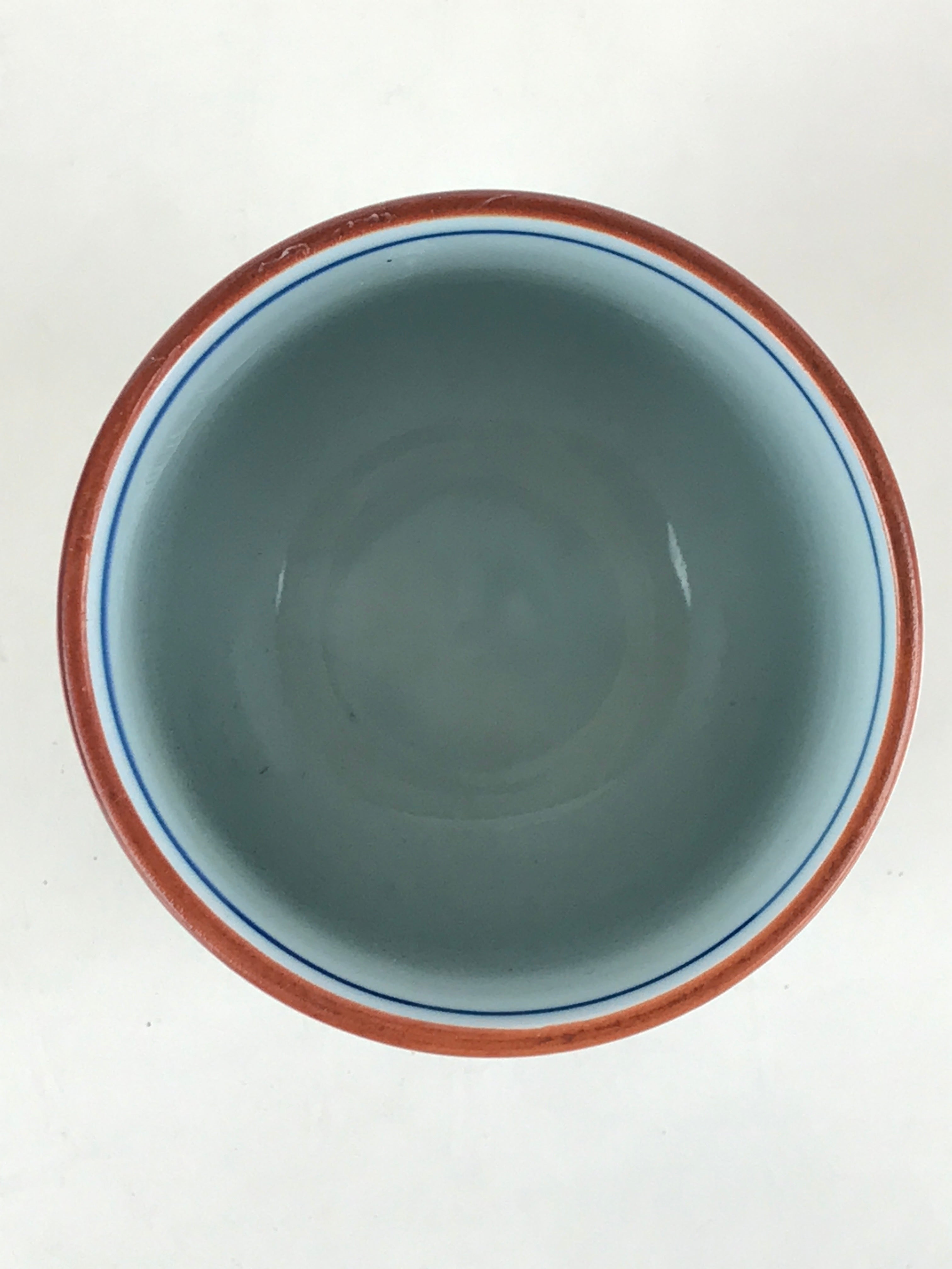 Japanese Porcelain Arita Ware Teacup Yunomi Vtg Blue Sometsuke Six Gourds TC323