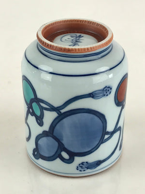 Japanese Porcelain Arita Ware Teacup Yunomi Vtg Blue Sometsuke Six Gourds TC323