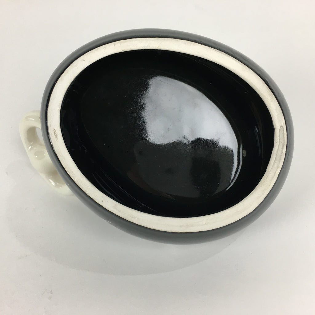 Japanese Porcelain Ashtray Vtg Haizara Black Tray White Naked Woman PP784