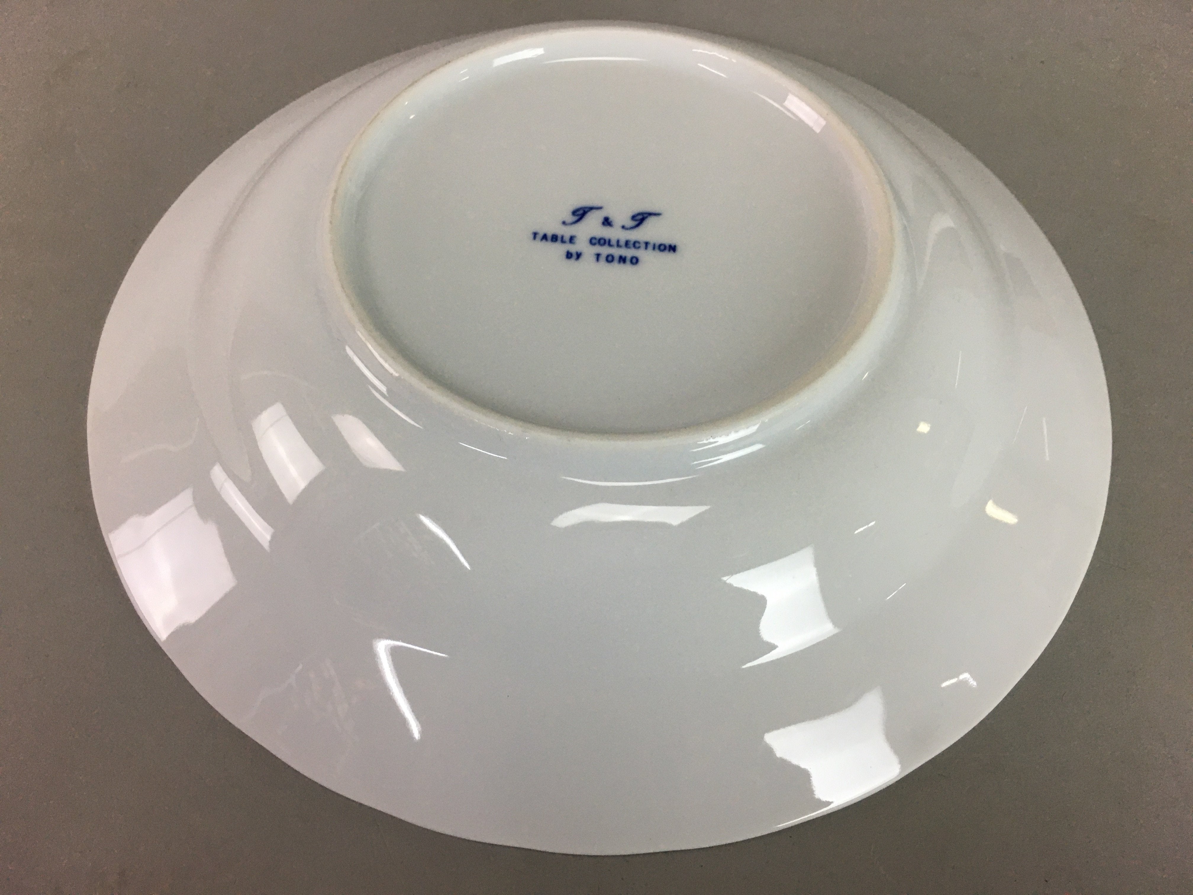 Japanese Porcelain Bowl Sometsuke Vtg Blue White Tableware Floral QT71