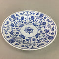 Japanese Porcelain Bowl Sometsuke Vtg Blue White Tableware Floral QT71