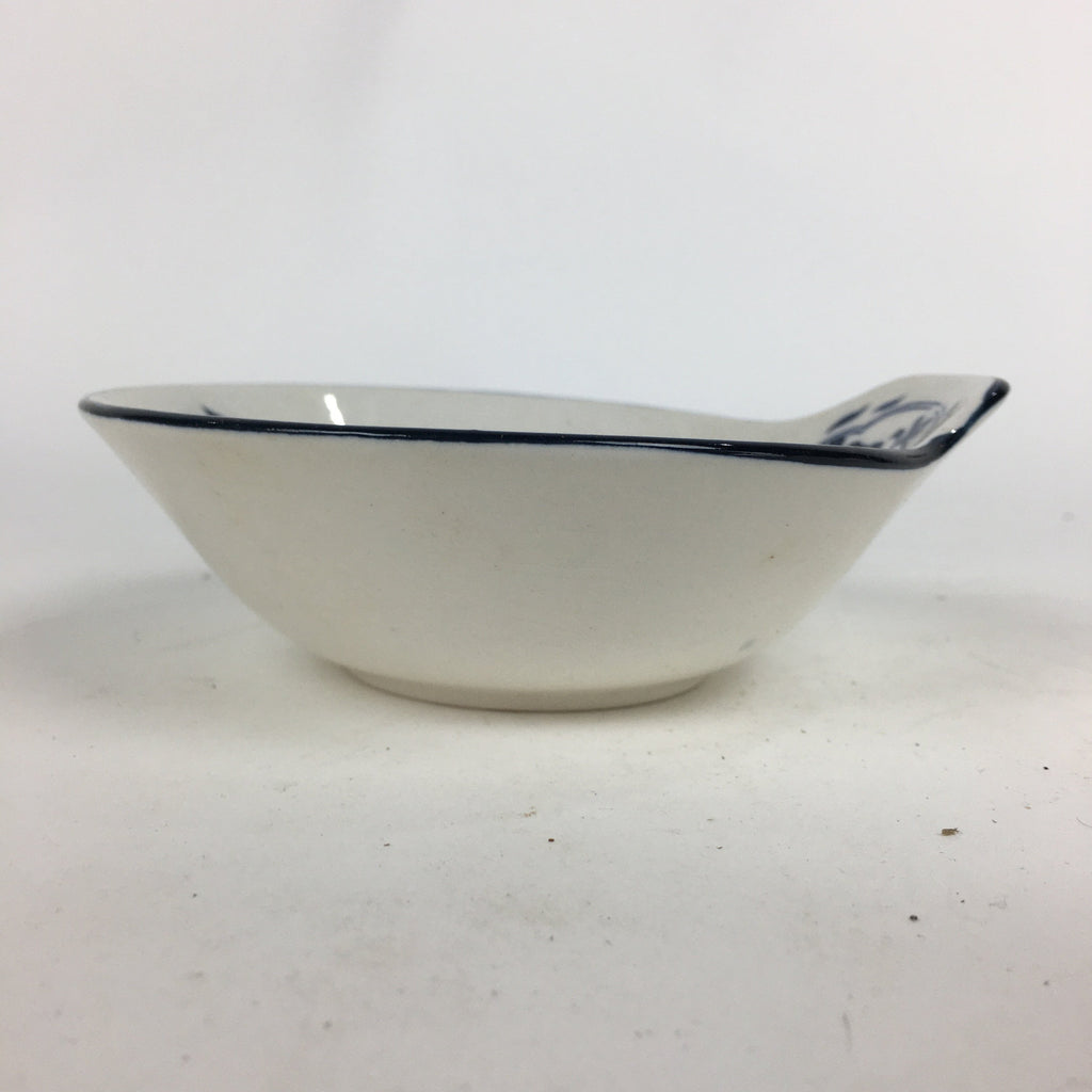 Japanese Porcelain Bowl Vtg Kobachi Blue Sometsuke Flower Bamboo Design QT145