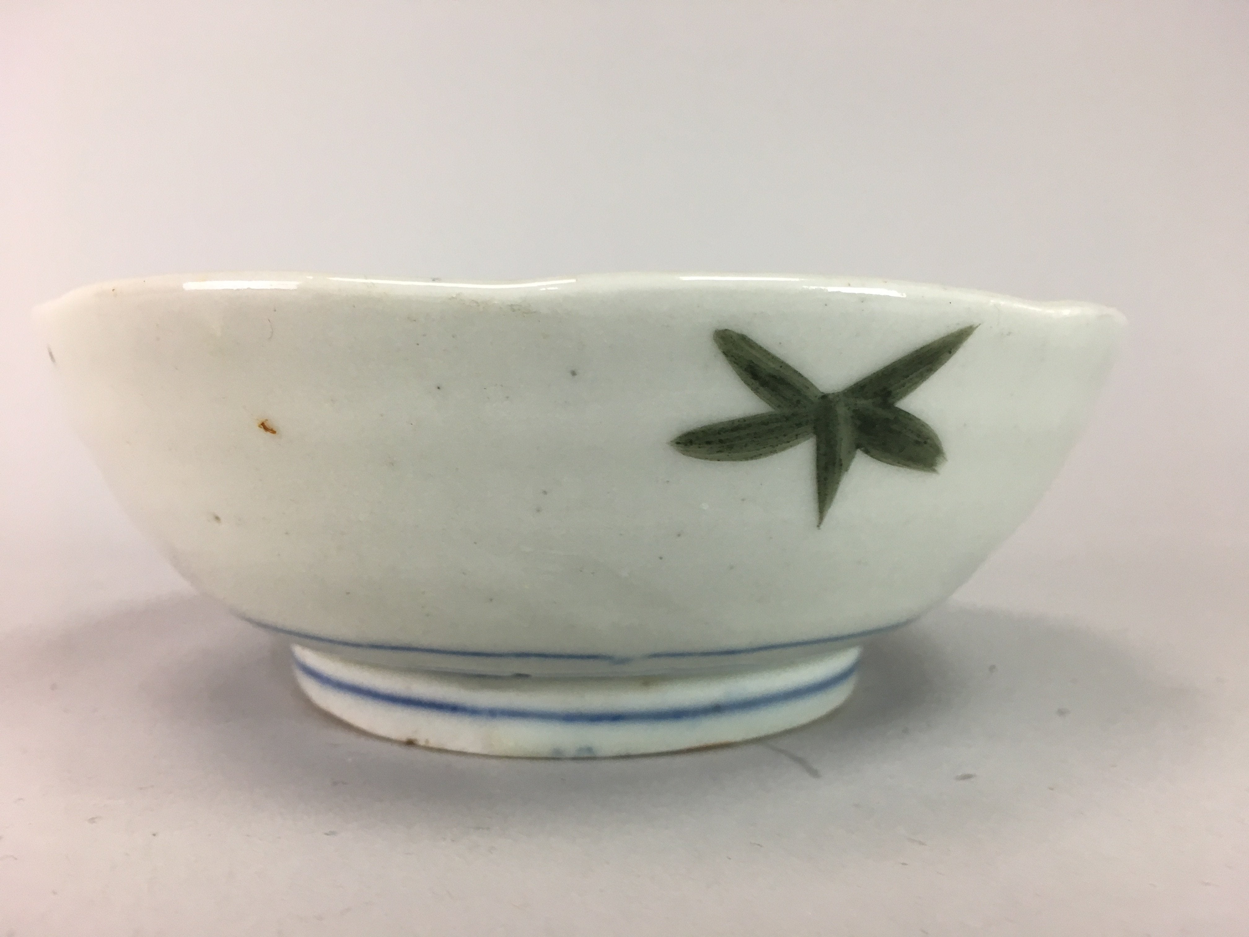 Japanese Porcelain Bowl Vtg Kobachi C1930 Floral Butterfly Design PT409