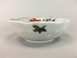Japanese Porcelain Bowl Vtg Kobachi C1930 Floral Butterfly Design PT411