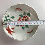 Japanese Porcelain Bowl Vtg Kobachi C1930 Floral Butterfly Design PT416