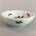 Japanese Porcelain Bowl Vtg Kobachi C1930 Floral Butterfly Design PT417