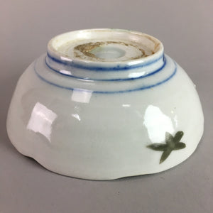 Japanese Porcelain Bowl Vtg Kobachi C1930 Floral Butterfly Design PT417