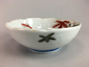 Japanese Porcelain Bowl Vtg Kobachi C1930 Floral Butterfly Design PT417