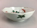 Japanese Porcelain Bowl Vtg Kobachi C1930 Floral Butterfly Design PT419