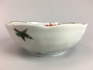 Japanese Porcelain Bowl Vtg Kobachi C1930 Floral Butterfly Design PT420