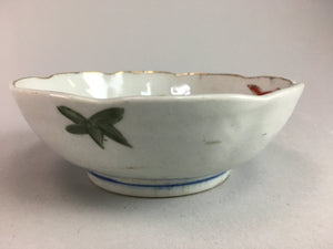 Japanese Porcelain Bowl Vtg Kobachi C1930 Floral Butterfly Design PT421