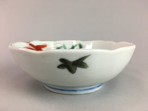 Japanese Porcelain Bowl Vtg Kobachi C1930 Floral Butterfly Design PT424