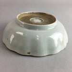 Japanese Porcelain Bowl Vtg Kobachi Ocean Bird Wavy Rim Sometsuke PT699