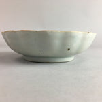 Japanese Porcelain Bowl Vtg Kobachi Ocean Bird Wavy Rim Sometsuke PT701