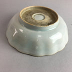 Japanese Porcelain Bowl Vtg Kobachi Ocean Bird Wavy Rim Sometsuke PT702