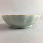 Japanese Porcelain Bowl Vtg Kobachi Ocean Bird Wavy Rim Sometsuke PT702