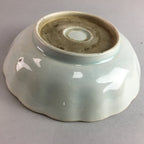 Japanese Porcelain Bowl Vtg Kobachi Ocean Bird Wavy Rim Sometsuke PT703