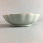 Japanese Porcelain Bowl Vtg Kobachi Ocean Bird Wavy Rim Sometsuke PT703