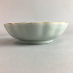 Japanese Porcelain Bowl Vtg Kobachi Ocean Bird Wavy Rim Sometsuke PT703