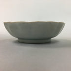 Japanese Porcelain Bowl Vtg Kobachi Ocean Bird Wavy Rim Sometsuke PT710