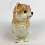 Japanese Porcelain Brown Dog Ornament Vtg Pottery Figurine Okimono Inu BD731