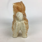 Japanese Porcelain Brown Dog Ornament Vtg Pottery Figurine Okimono Inu BD731