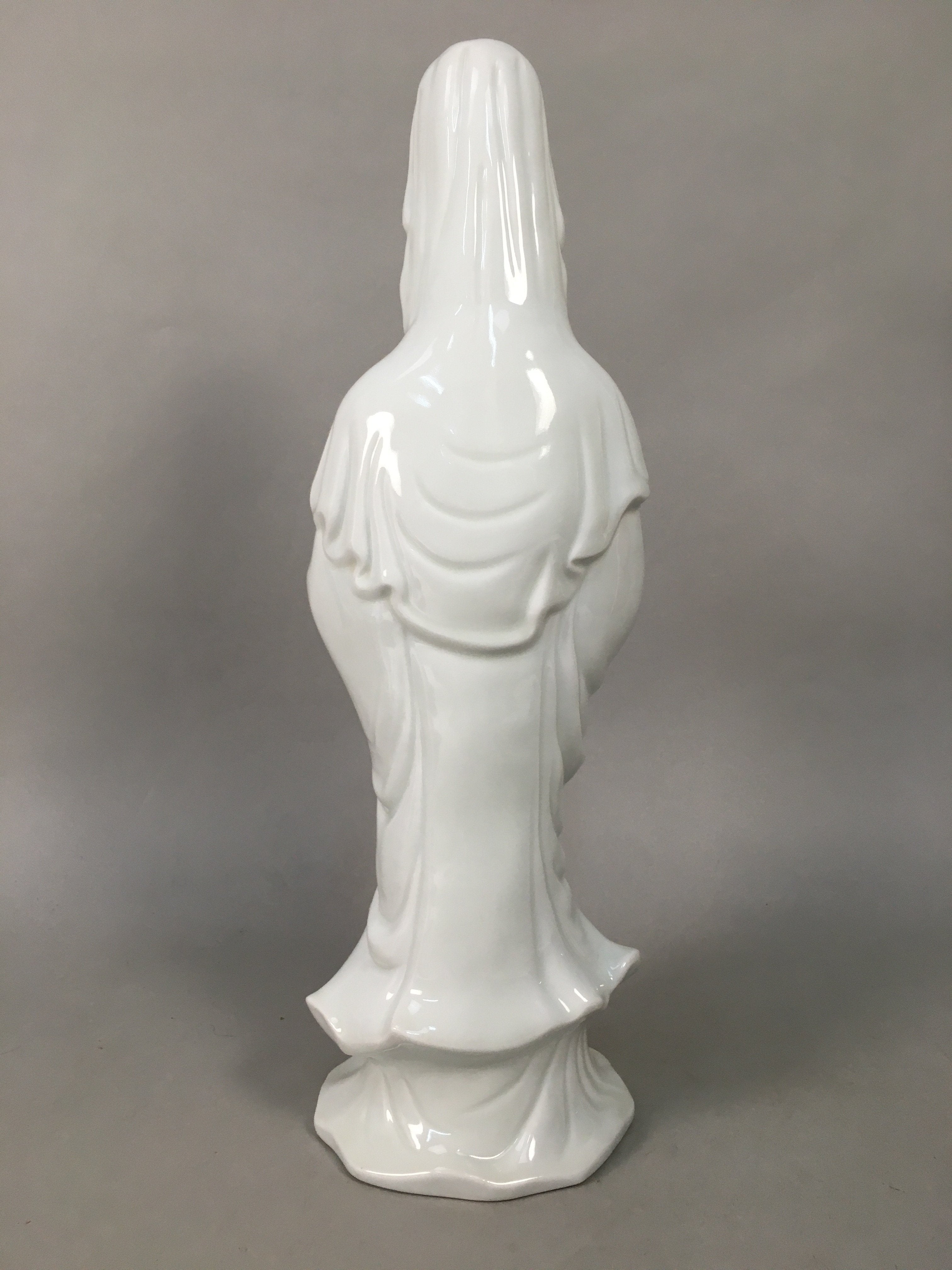 Japanese Porcelain Buddhist Altar Statue Vtg Female Kannon Bosatsu White BD612