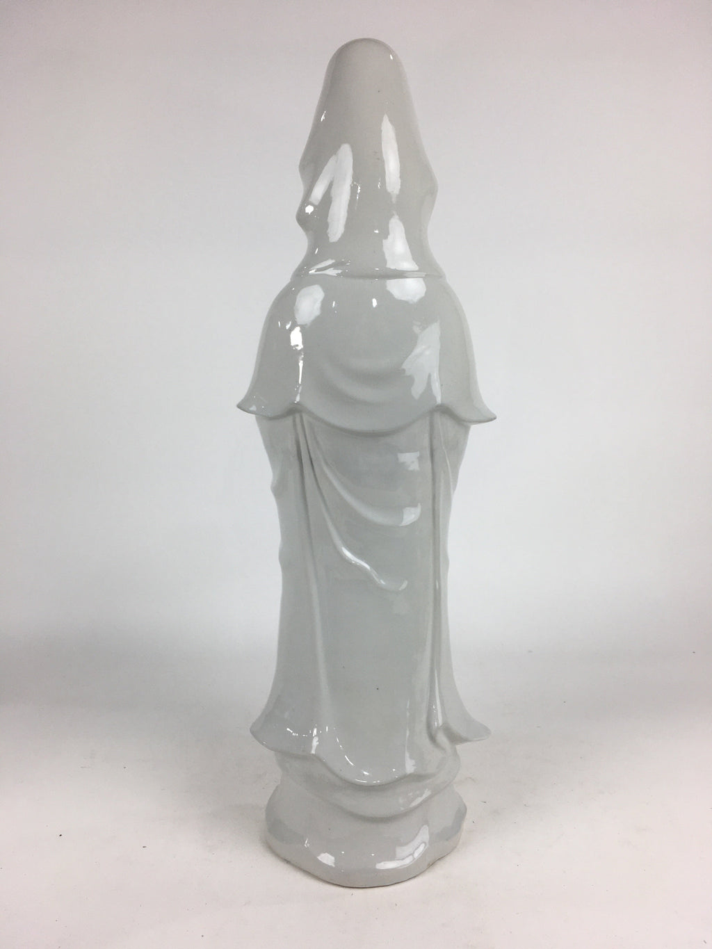 Japanese Porcelain Buddhist Altar Statue Vtg Female Kannon Bosatsu White BD736